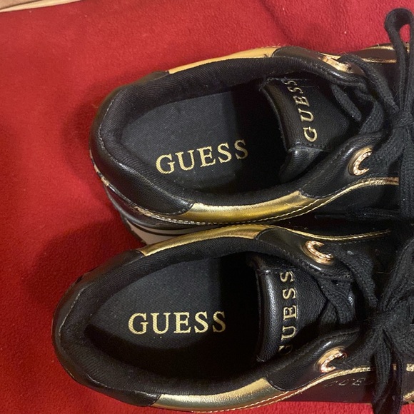 Guess Black and Gold Platform Sneakers - Picture 12 of 13